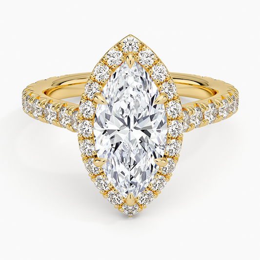 Marquise Diamond Halo Ring