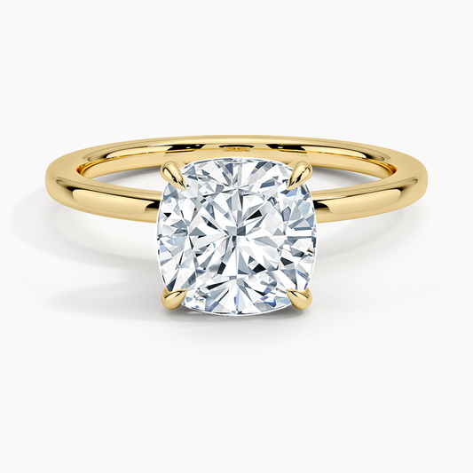 Cushion Diamond Solitaire Ring