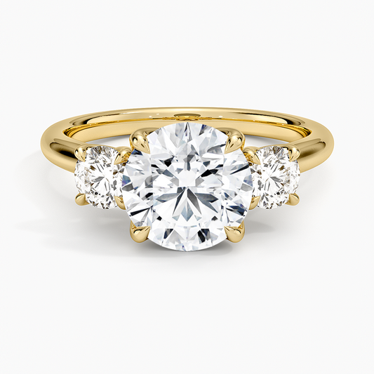 Round Diamond Trilogy Ring