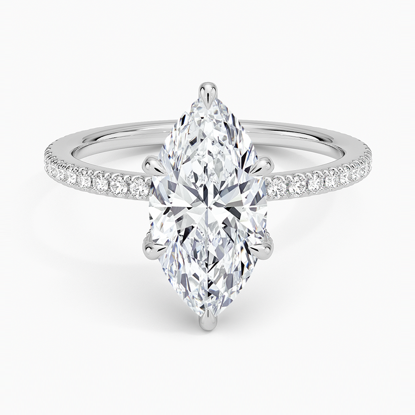 Marquise Diamond Accented Ring