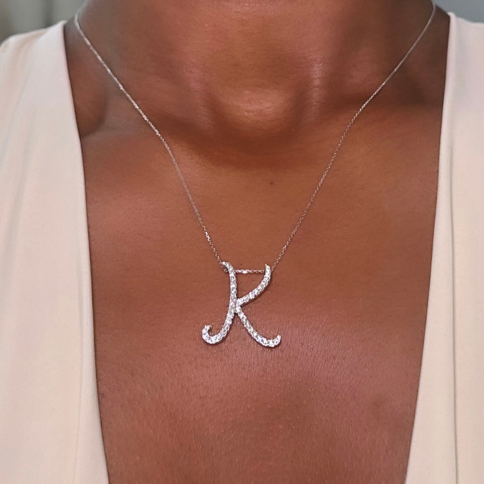 Initial Pendant Full Pavé