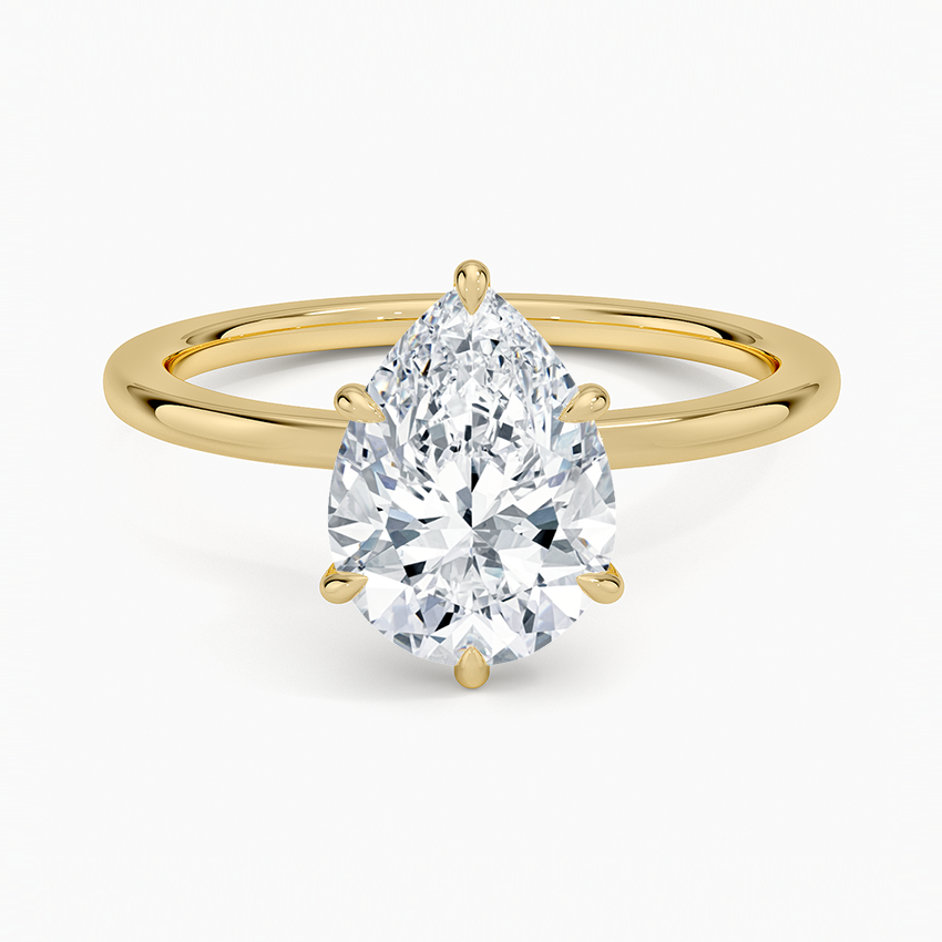 Pear Diamond Solitaire Ring
