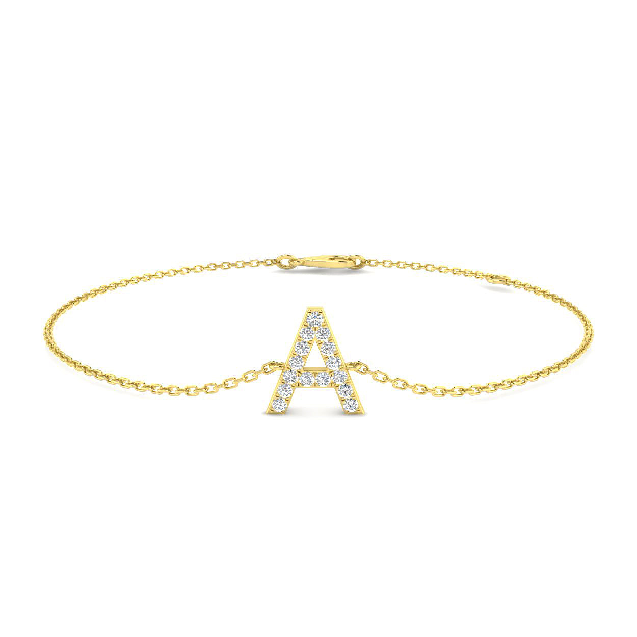 Diamond Initial Bracelet