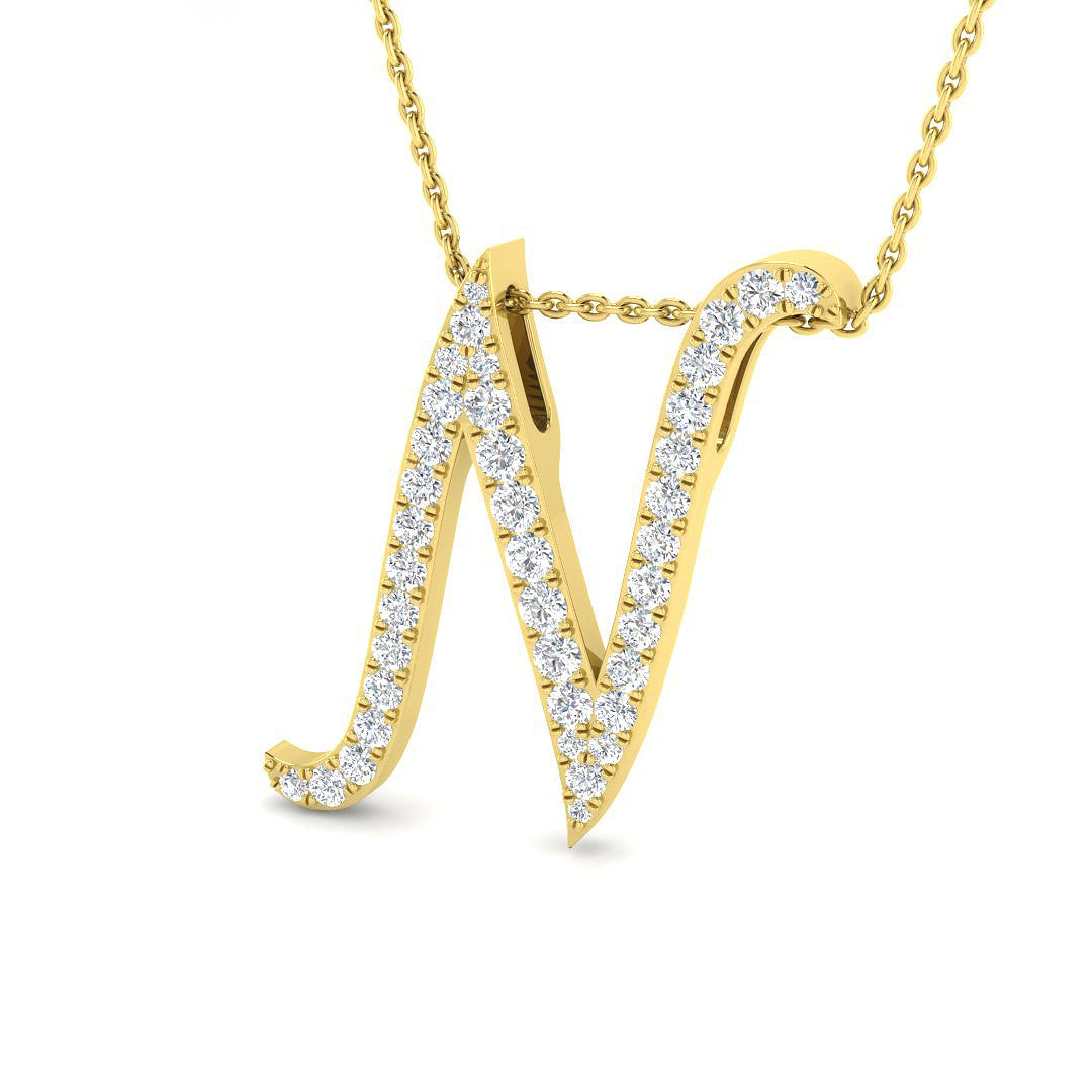 Initial Pendant Full Pavé