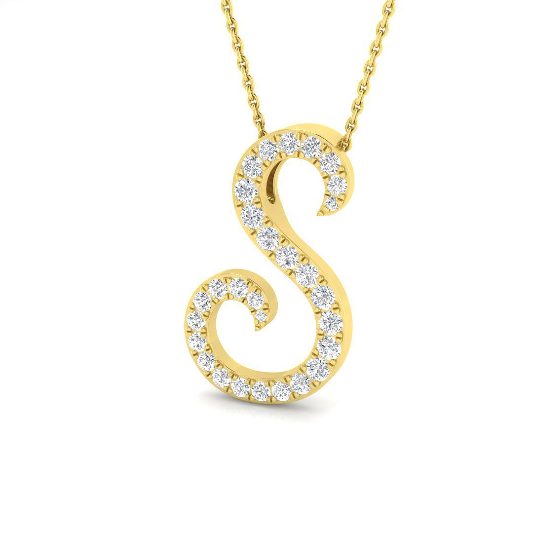 Initial Pendant Full Pavé