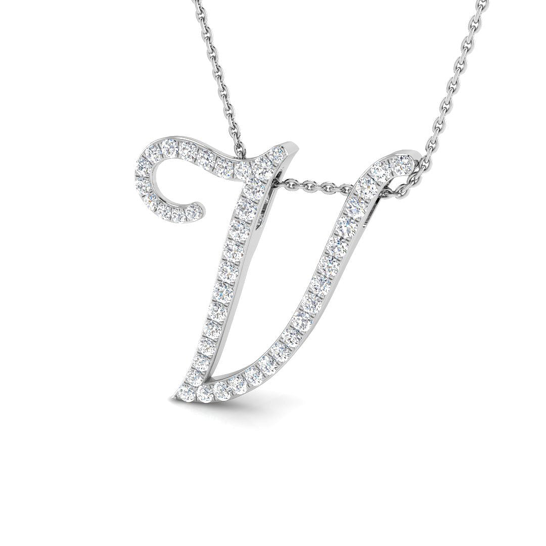 Initial Pendant Full Pavé