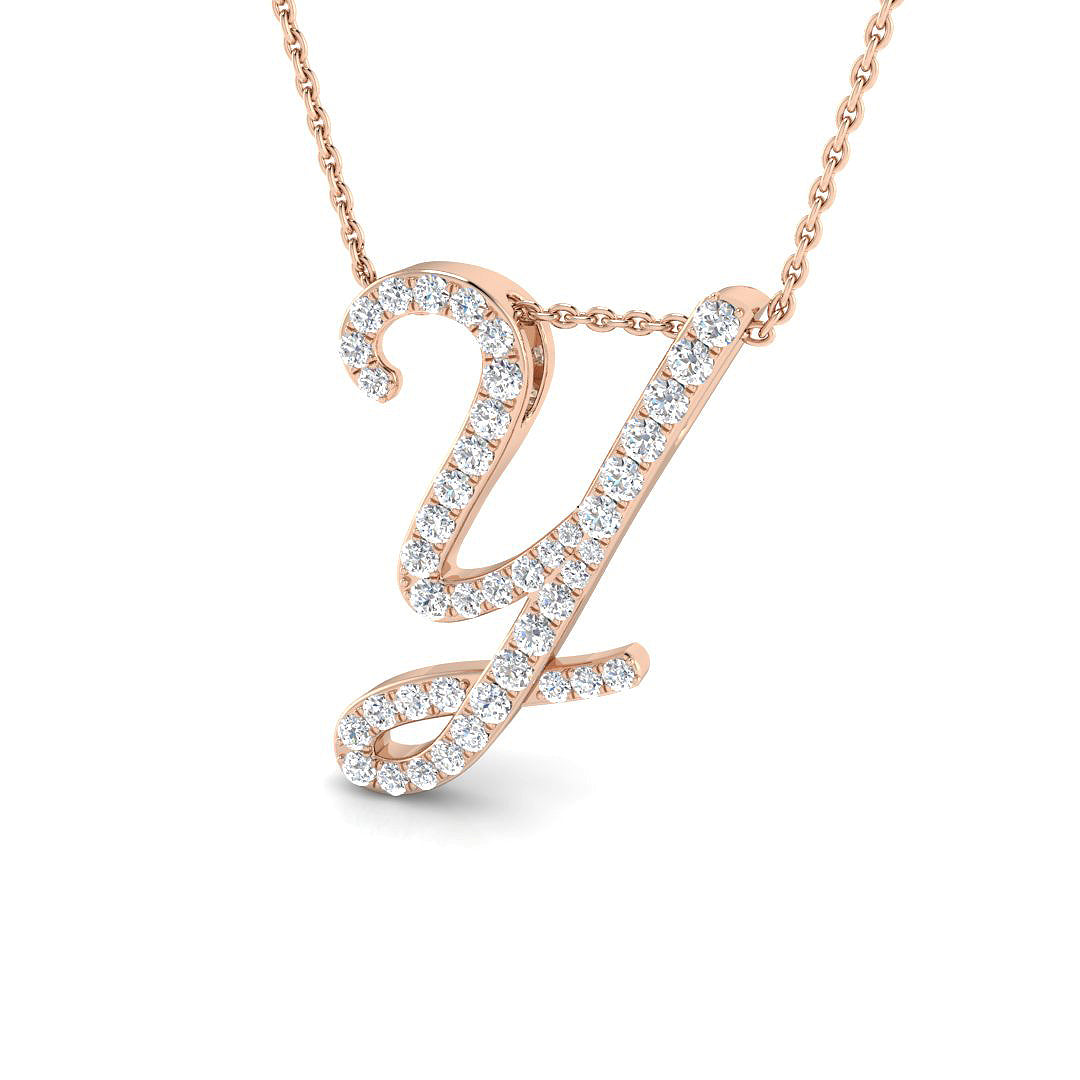 Initial Pendant Full Pavé